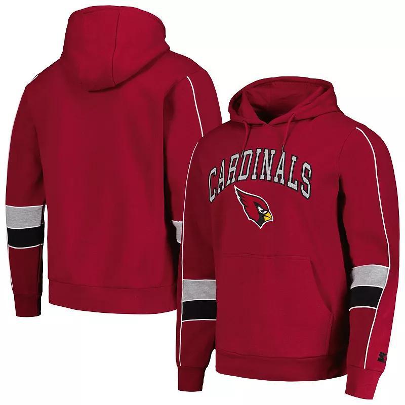 Men's Starter Red Tampa Bay Buccaneers Captain Pullover Hoodie, Size: Medium Product Image