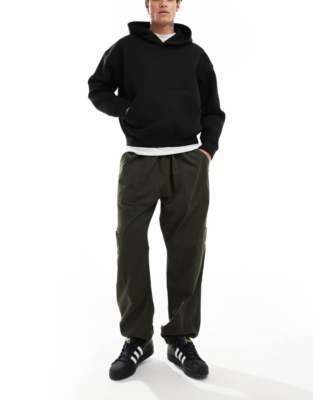 Weekday Simon scuba hoodie in black Product Image