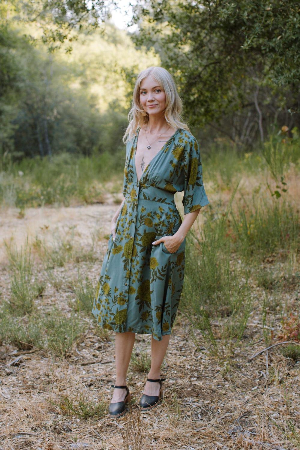 Finley Dress in Slate Marigold Product Image