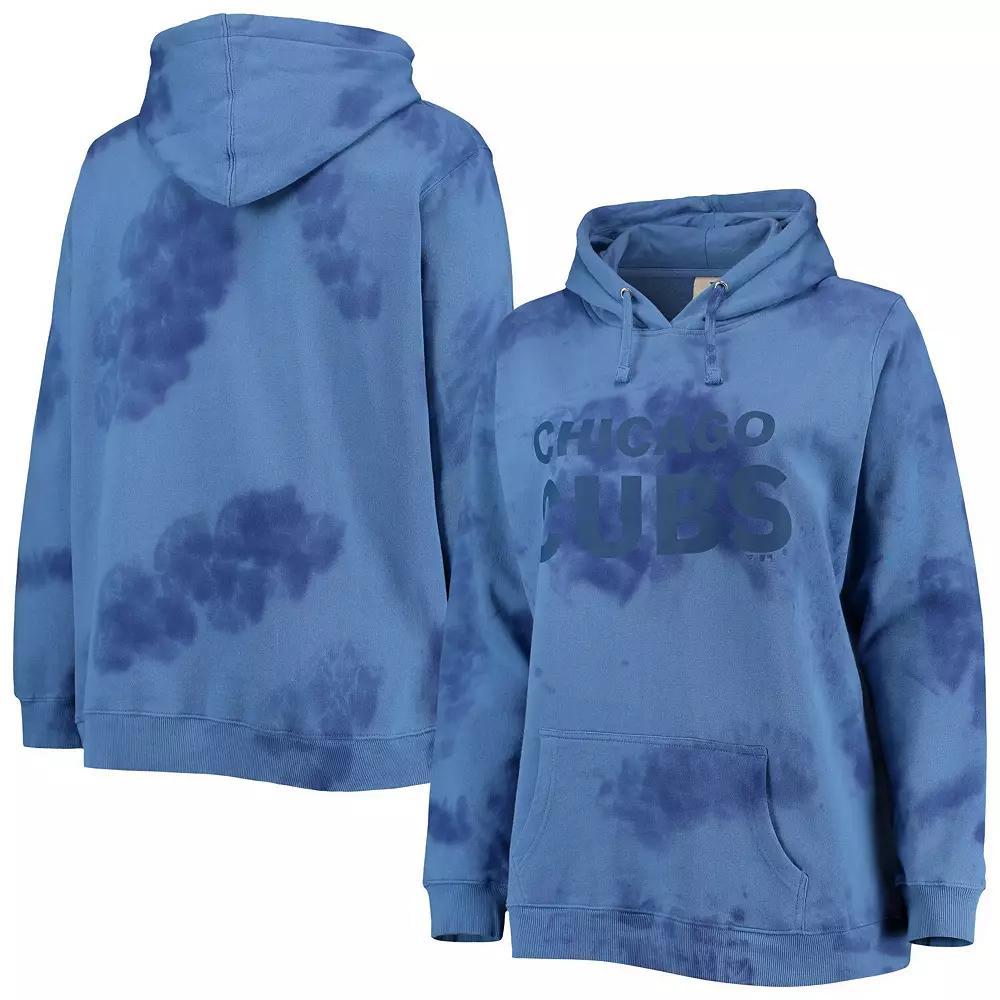 Womens Royal Chicago Cubs Plus Size Cloud Pullover Hoodie Product Image