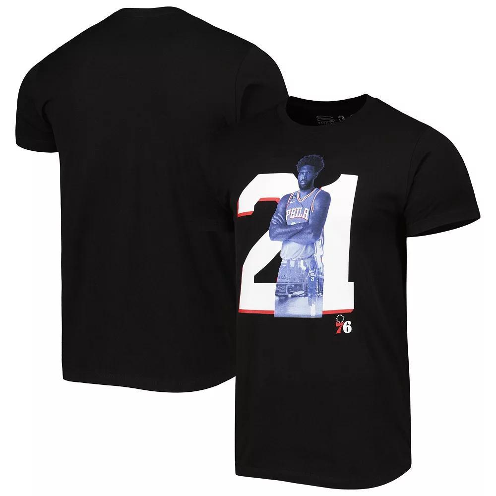 Men's Stadium Essentials Joel Embiid Black Philadelphia 76ers Player Metro T-Shirt, Size: 2XL, 76r Black Product Image