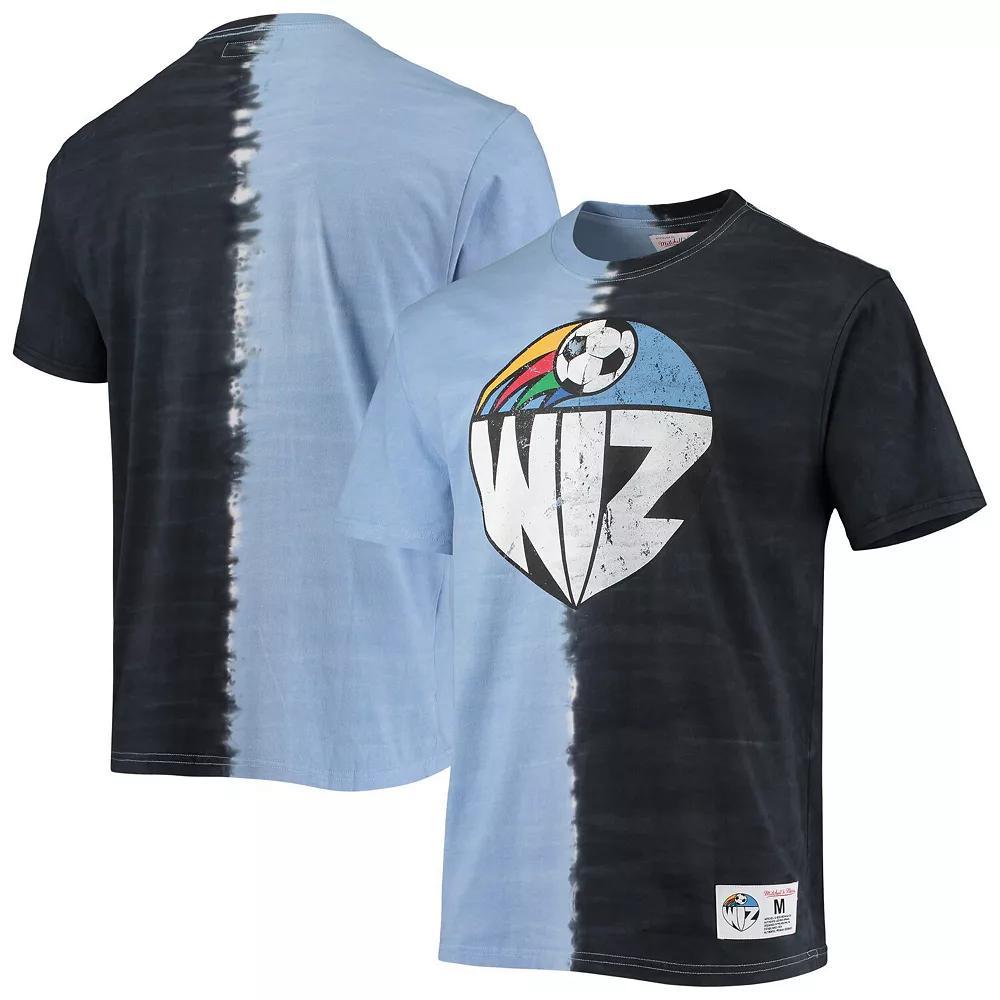 Men's Mitchell & Ness Sky Blue Kansas City Wiz Vertical Tie-Dye Top, Size: Small Product Image
