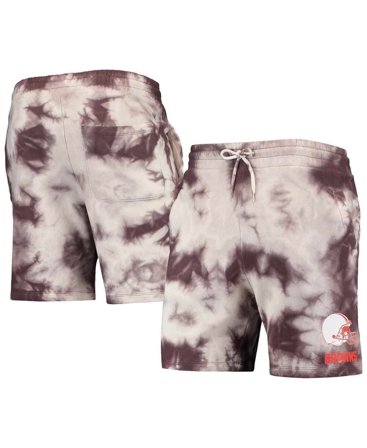 Men's New Era Brown Cleveland Browns Tie-Dye Shorts, Size: Large Product Image