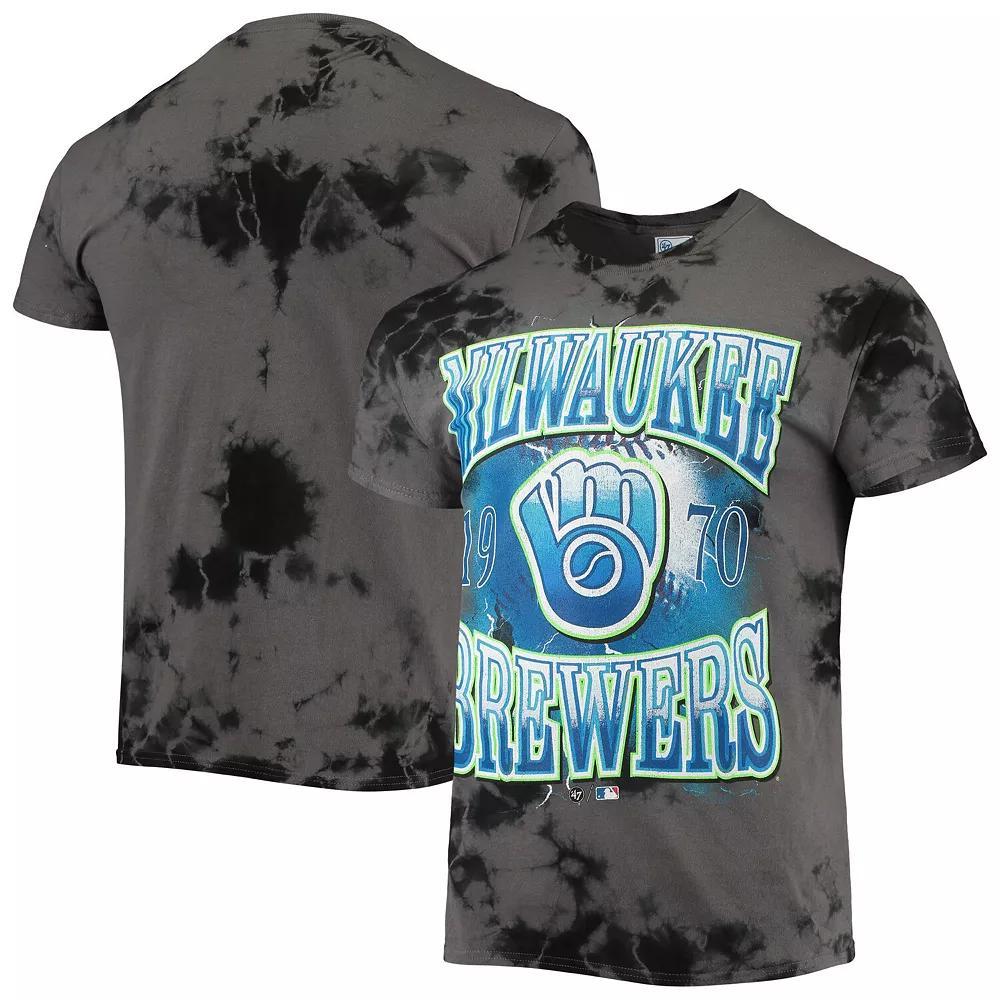 Men's '47 Charcoal Milwaukee Brewers Wonder Boy Vintage Tubular T-Shirt, Size: XL Product Image