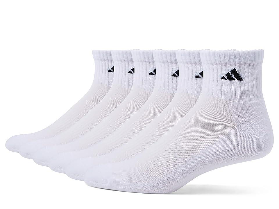 Men's adidas 6-pack Athletic Cushioned Quarter Socks, Size: 8-12, Medium Gray Product Image