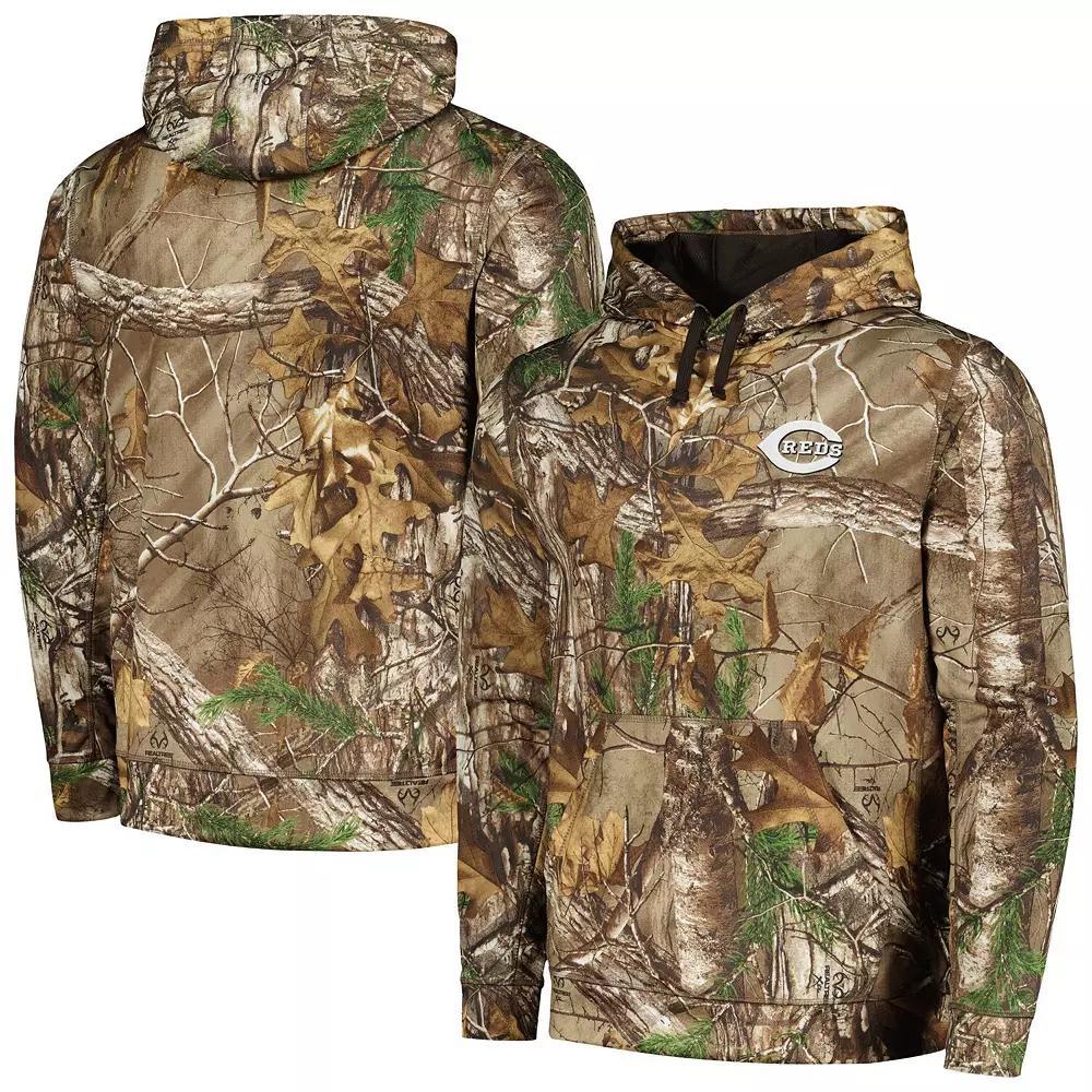 Men's Dunbrooke Camo Cincinnati Reds Champion Realtree Pullover Hoodie, Size: Large, Red Green Product Image