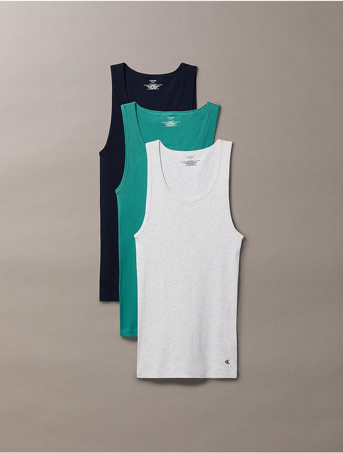Calvin Klein Men's Cotton Classics 3-Pack Tank Top - Black - XXL Product Image