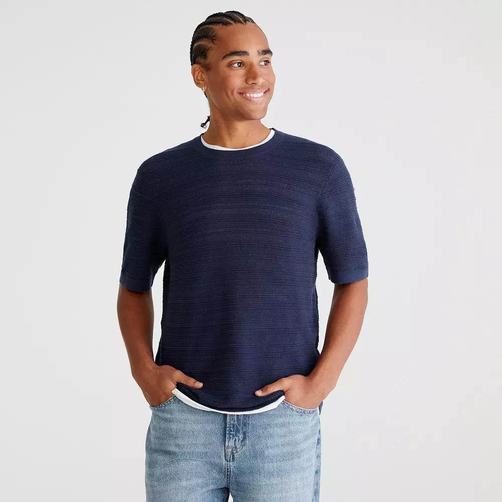 Men's Aeropostale Sweater Tee, Size: Small, Blue Deep Product Image