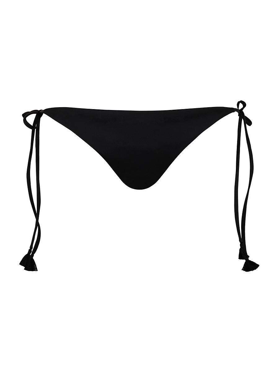 Womens Sullen Tassel-Detailed Cotton Bikini Bottom Product Image