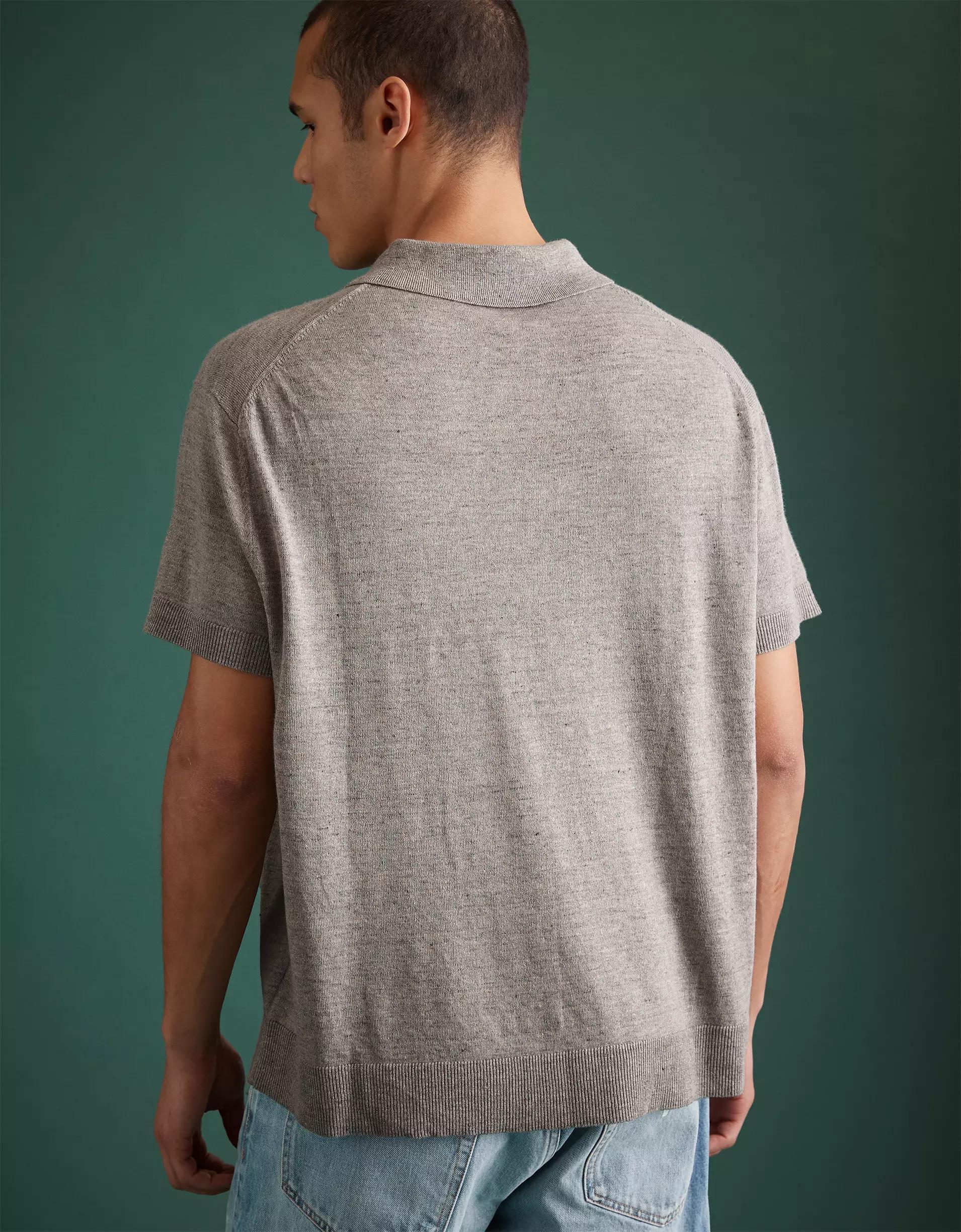 AE77 Premium Sweater Polo Shirt Product Image