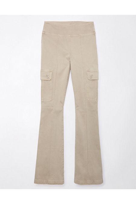 AE Stretch Pull-On High-Waisted Kick Bootcut Cargo Pant Women's Product Image