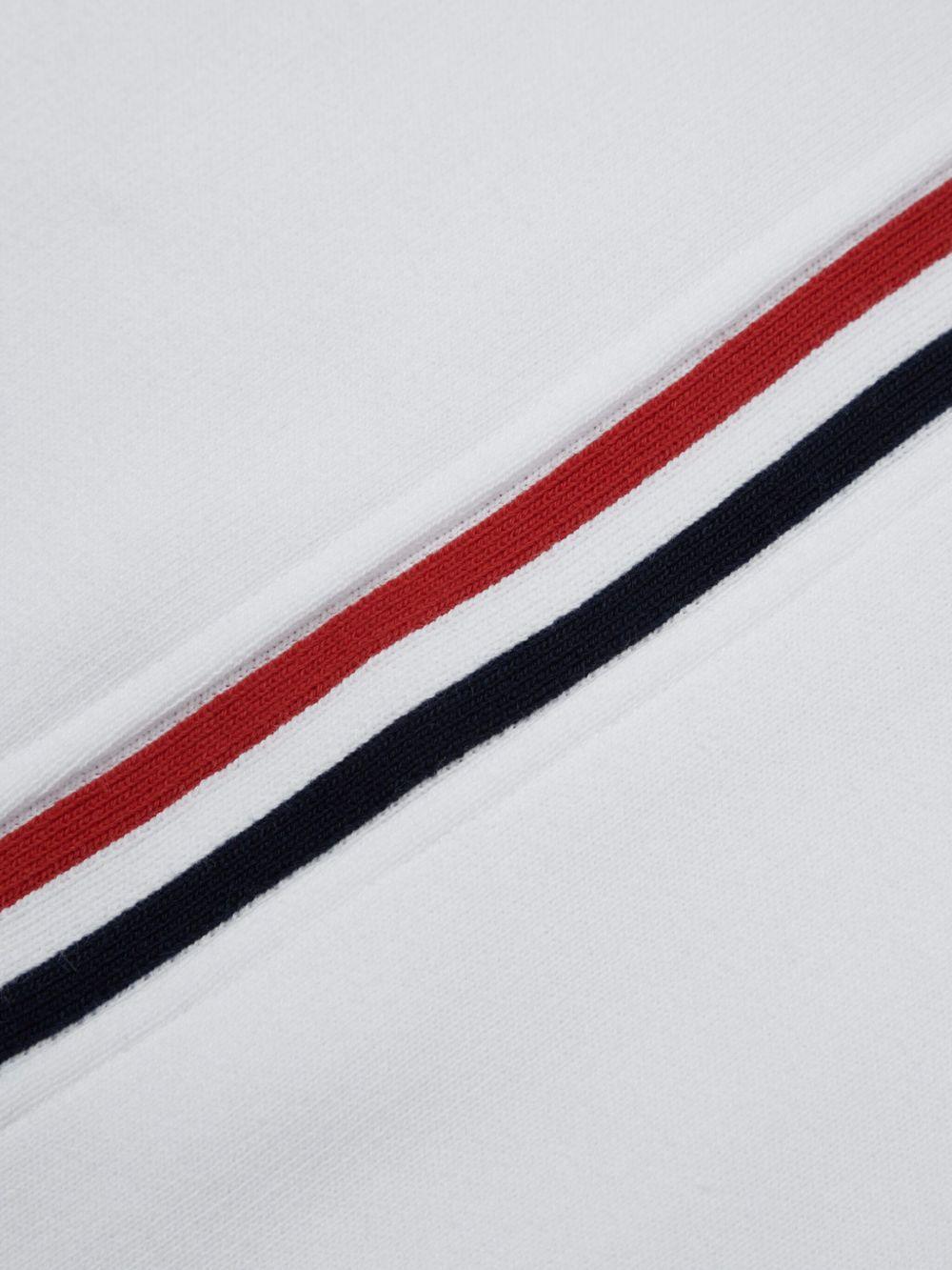 RWB-stripe cotton zip-up hoodie Product Image