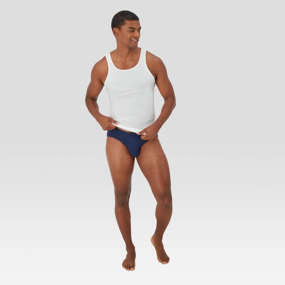 Hanes Premium Men's Stretch Comfort Soft Waistband Briefs 7pk - Blue/Black S: Tagless, Low Rise, Lightweight, Machine Washable Product Image