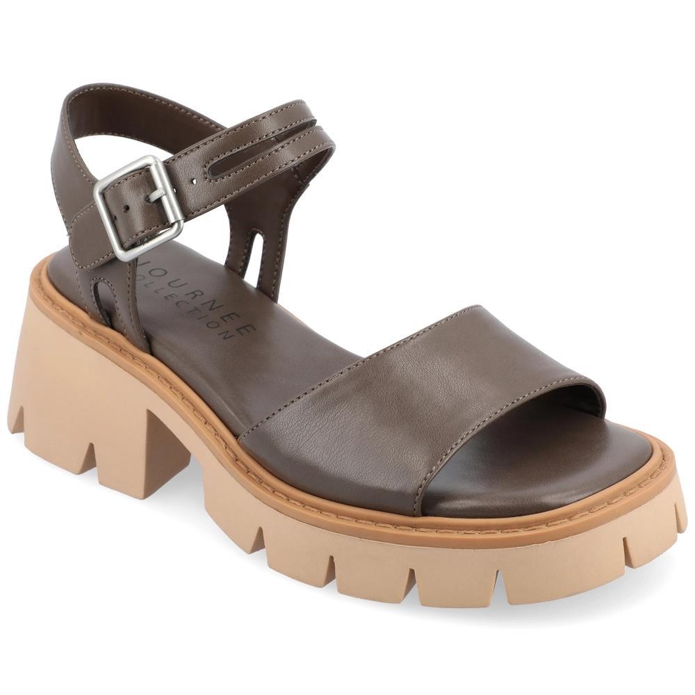 Journee Collection Womens Tillee Tru Comfort Foam Treaded Outsole Platform Sandals Product Image