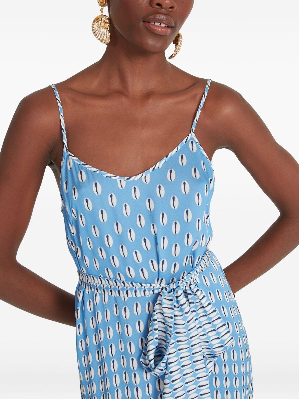 Cowrie print slip midi dress Product Image