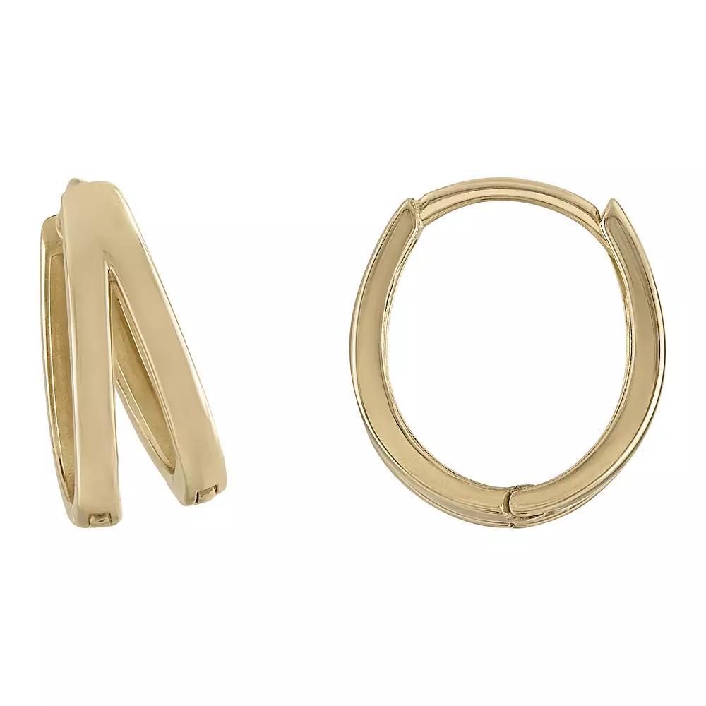 Amella Jewels 14k Gold Double Hoop Huggie Earring, Womens Product Image