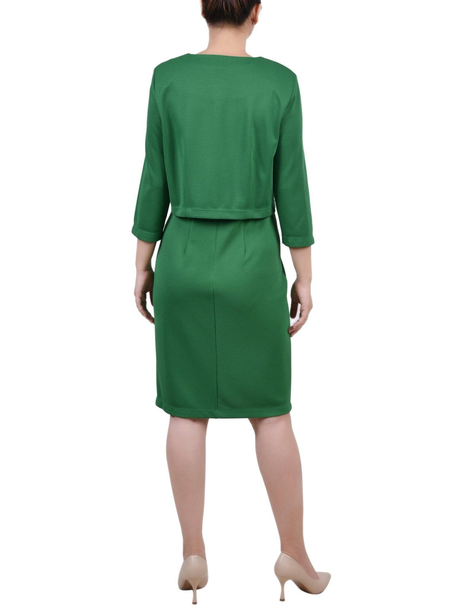 Emerald 2 Piece Colorblocked Dress Set - Petite Product Image