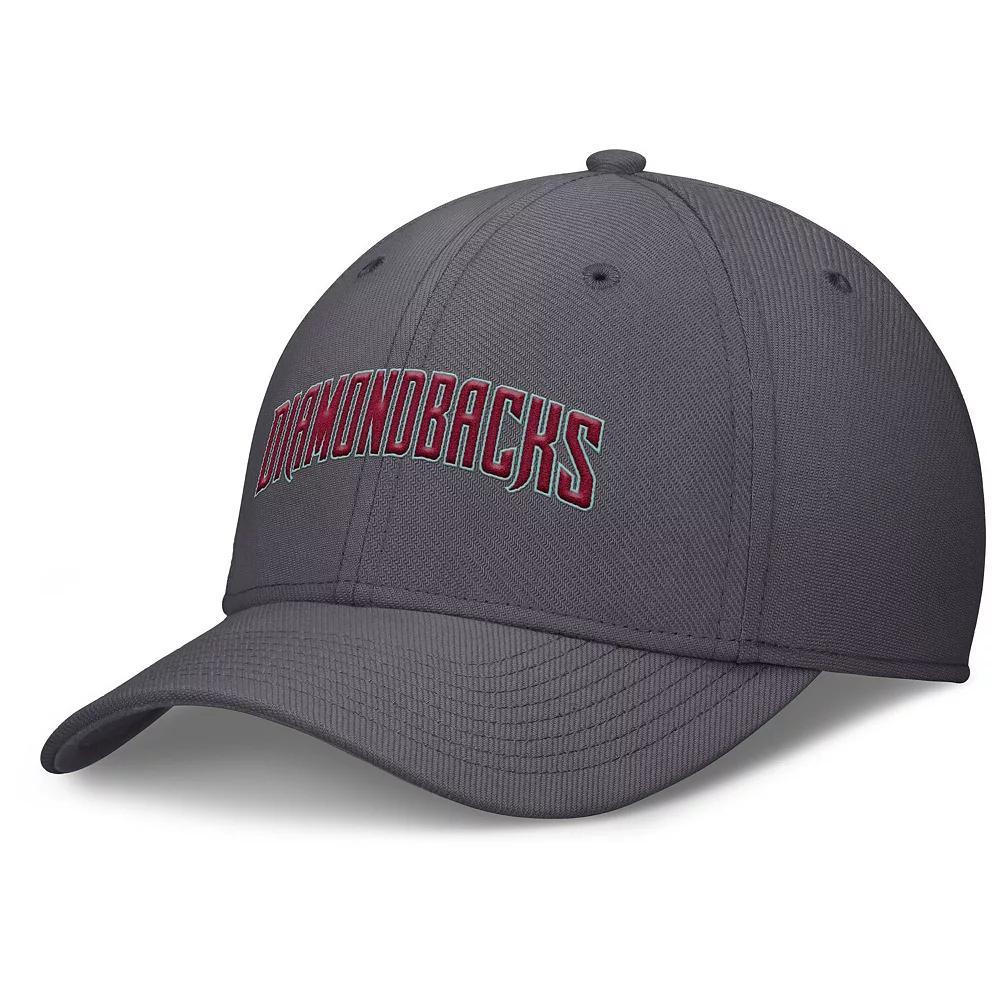 Men's Nike  Gray Miami Marlins Swoosh Performance Flex Hat, Size: Small/Medium, Grey Product Image