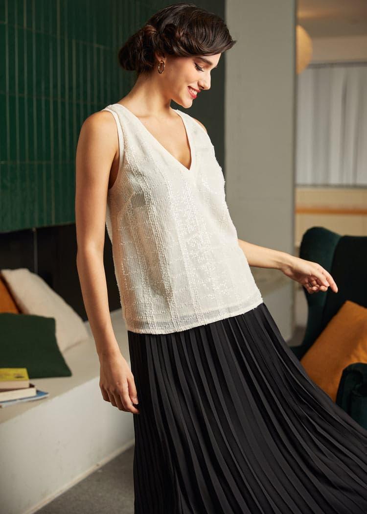 Classic Cutie Double V-Neck Tank Top Product Image