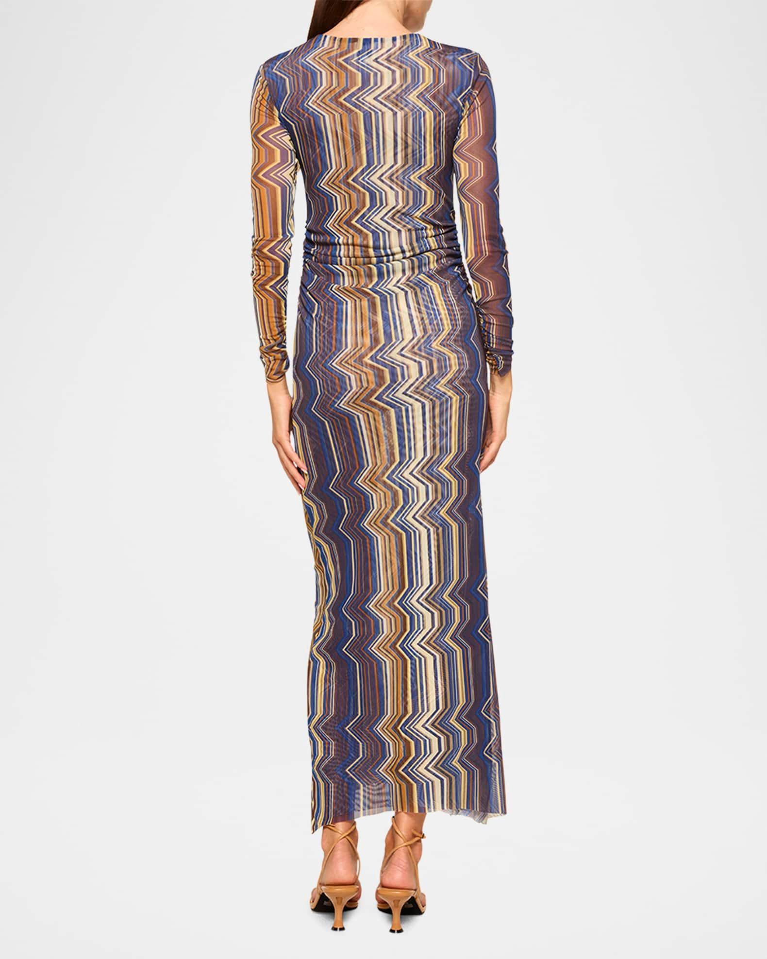 Idris Printed Mesh Maxi Dress Product Image