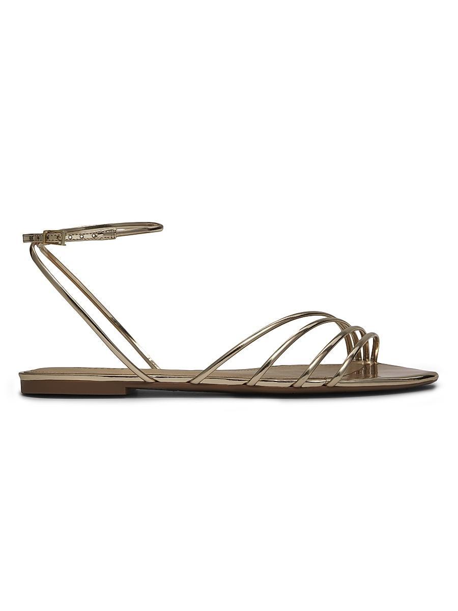 Womens Inez Metallic Leather Flats Product Image