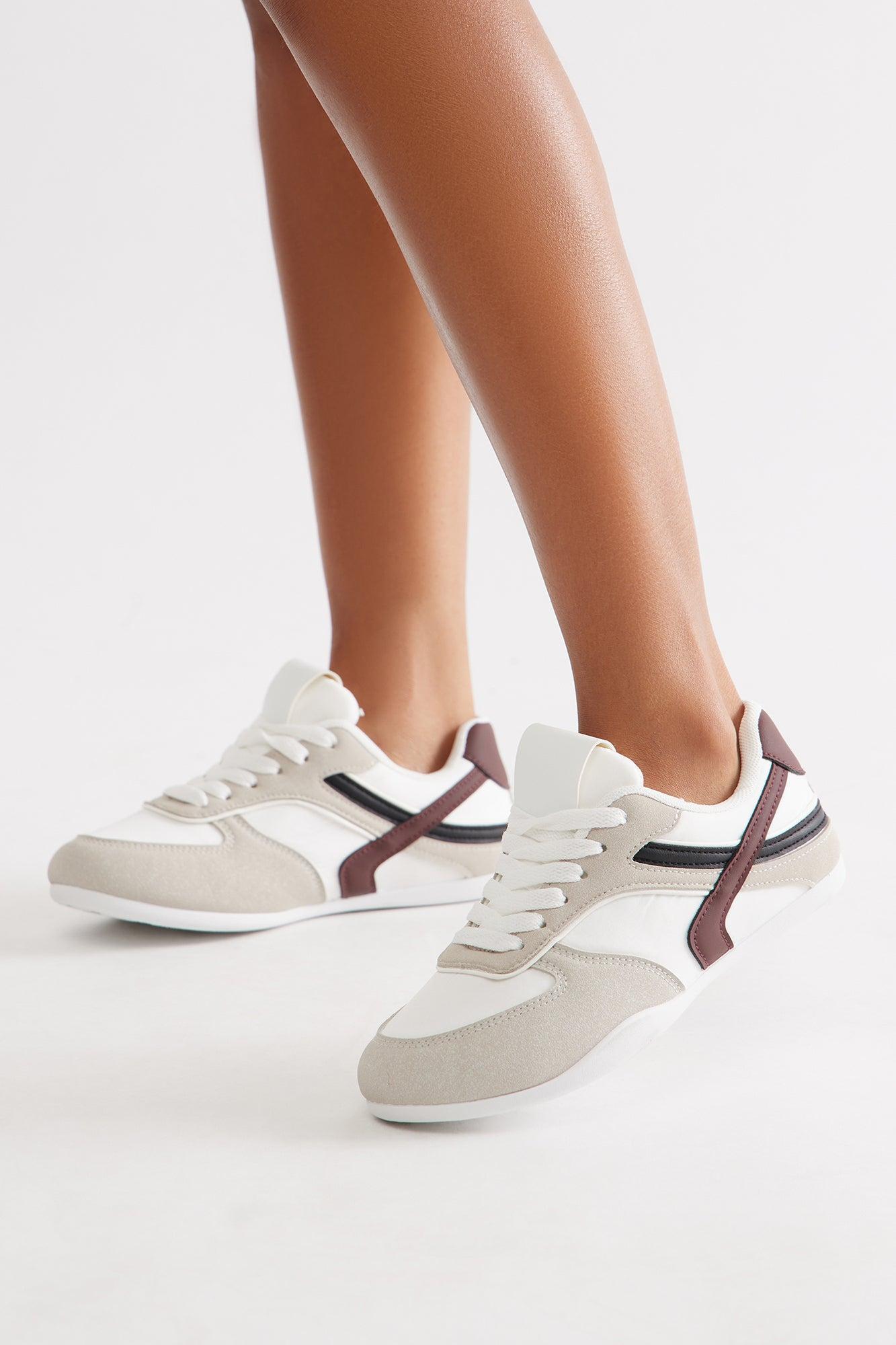 Strike Faux Suede Sneakers - White Product Image