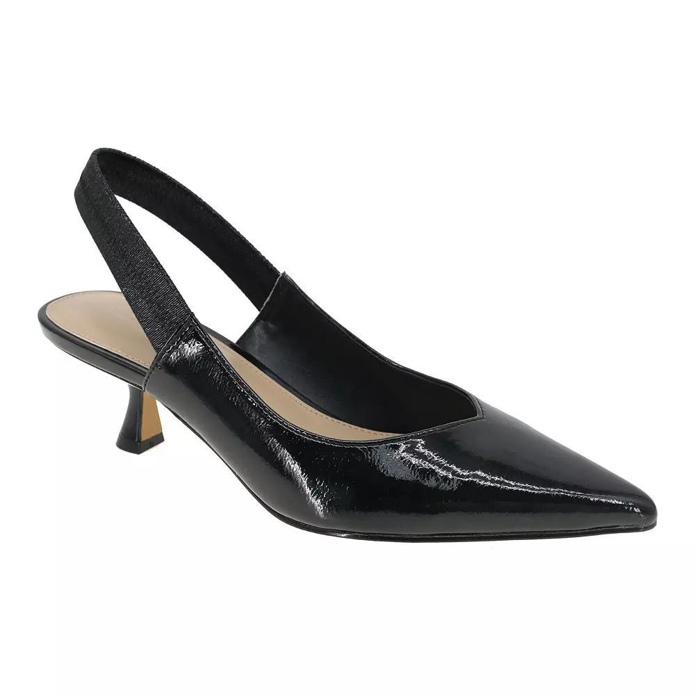 BCBGeneration Kira Women's Kitten Heel Slingback Pumps, Size: 6.5, Black Product Image