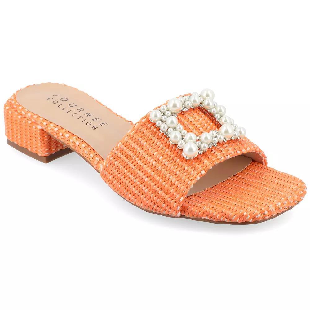 Journee Justina Women's Tru Comfort Foam™ Buckle Sandals, Size: 8.5, Black Product Image
