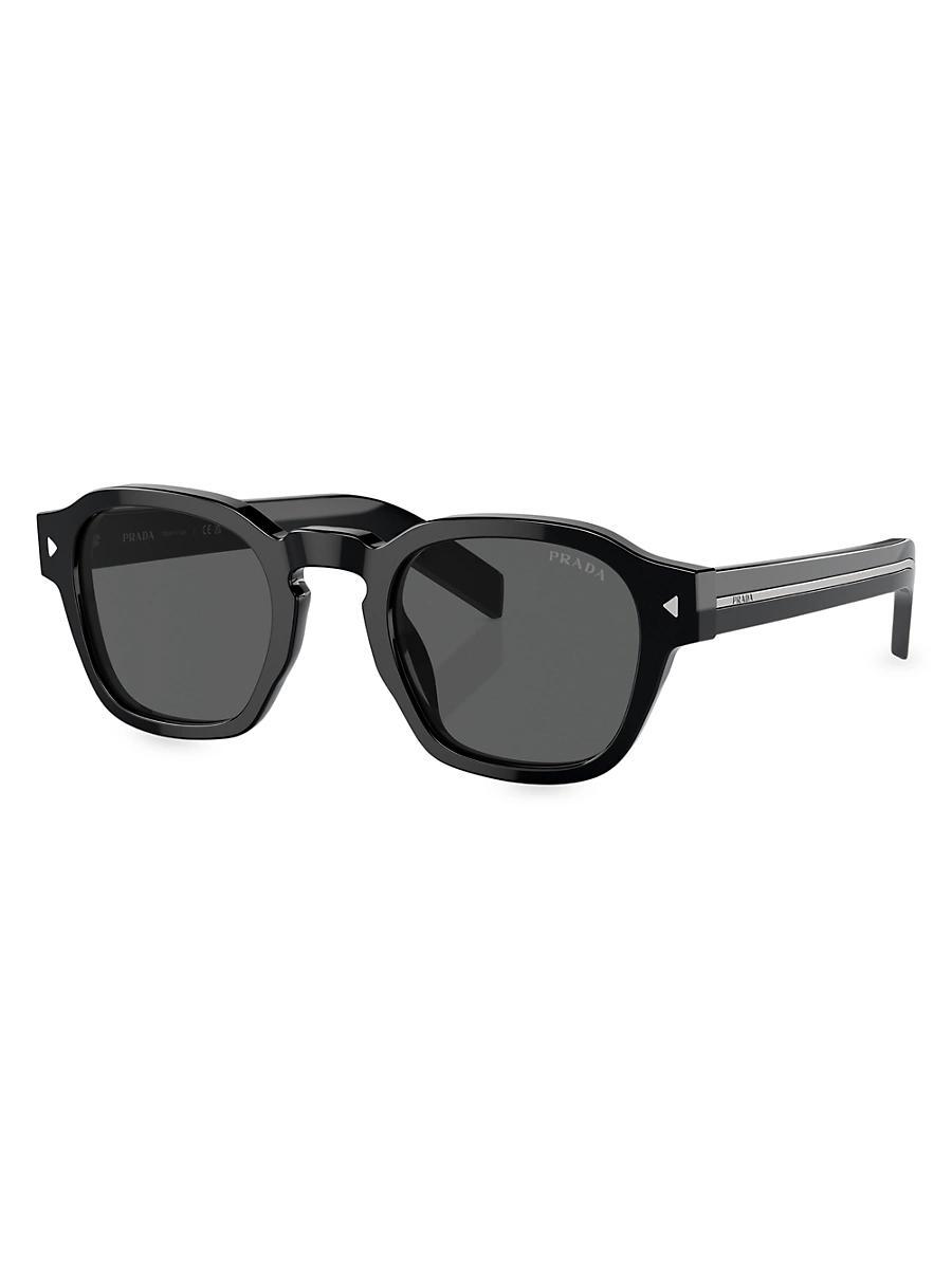 Mens 52MM Round Sunglasses Product Image
