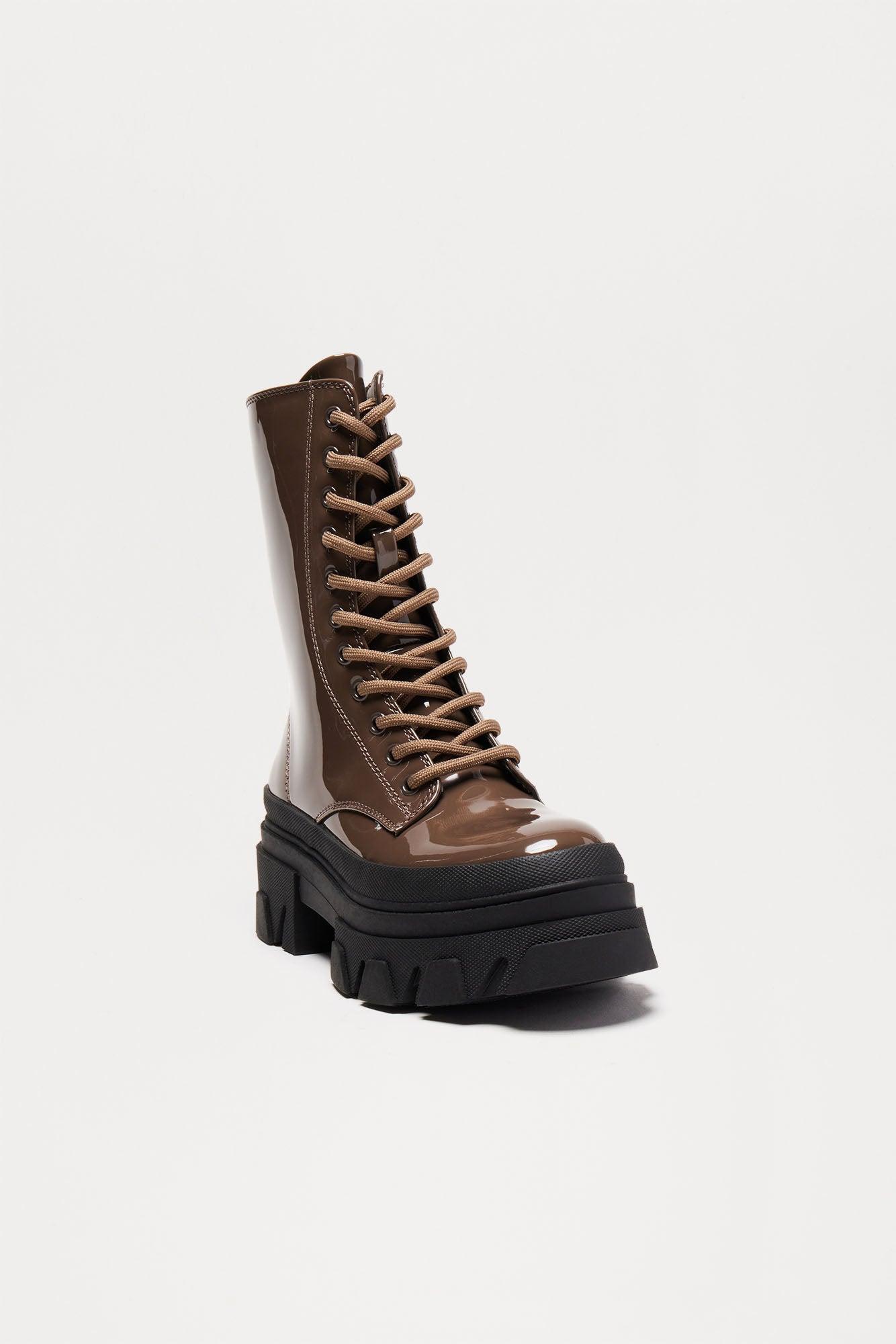 Sam Combat Boots - Taupe Product Image
