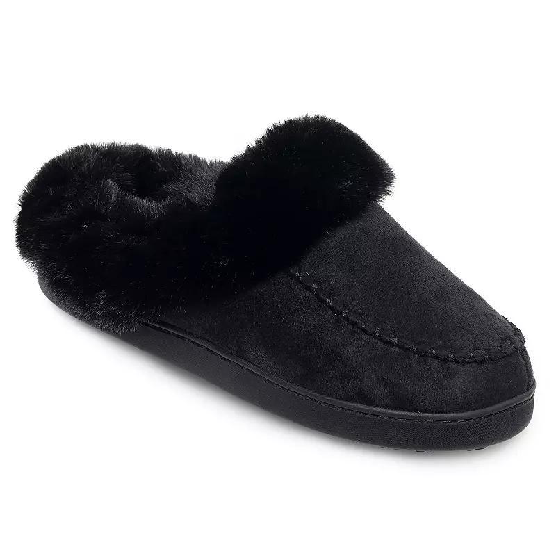 Cuddl Duds Microsuede with Moccasin Stitch Womens Clog Slippers Product Image