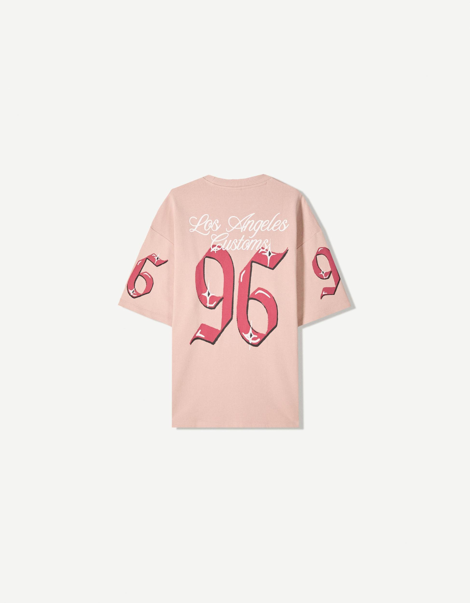 Printed short sleeve plush T-shirt Product Image