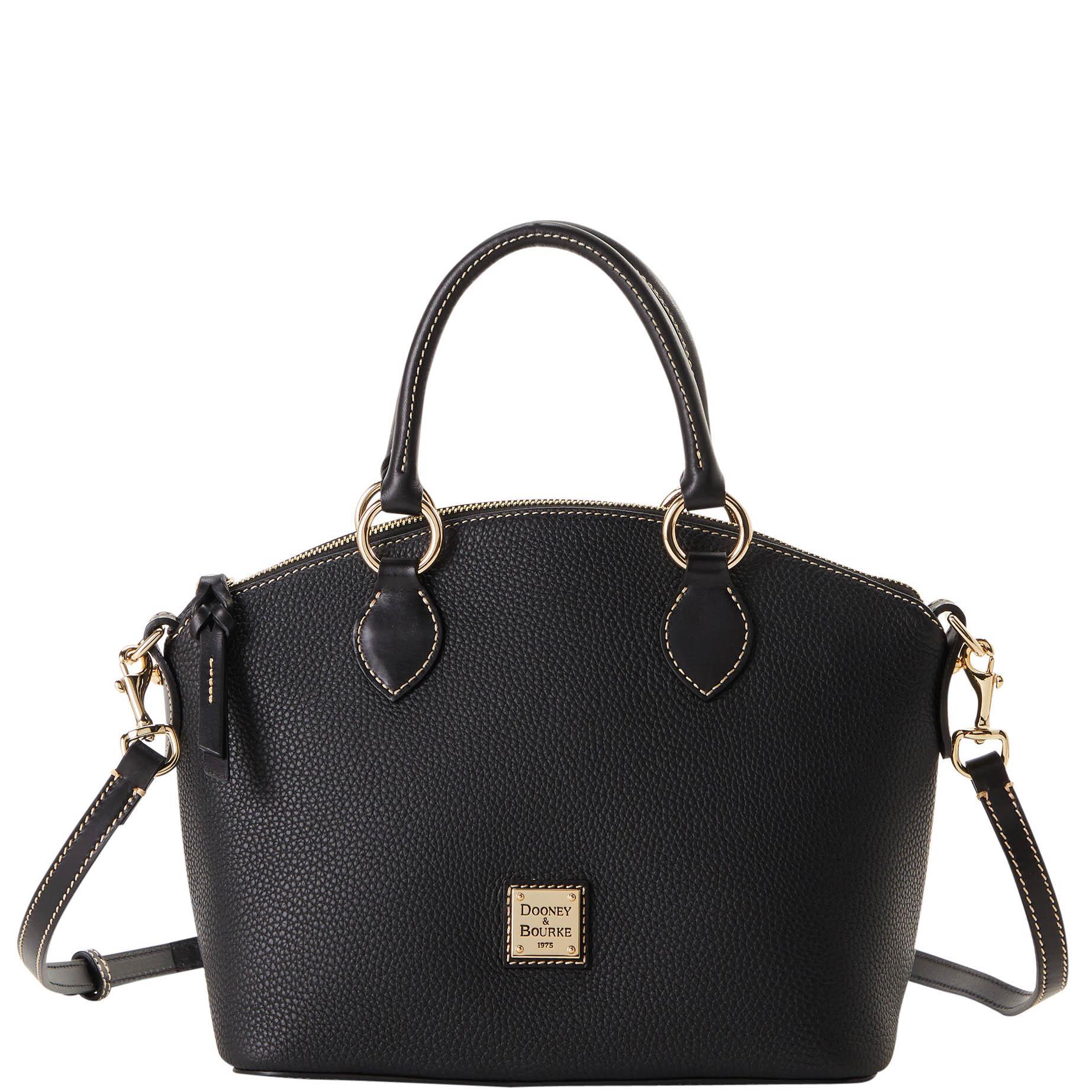 Dooney & Bourke Womens Pebble Grain Leather Satchel Bag in Black Product Image