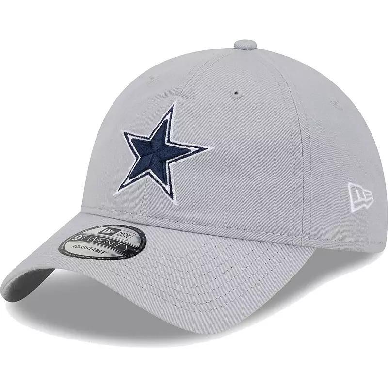 Men's New Era  Gray Dallas Cowboys Main Core Classic 2.0 9TWENTY Adjustable Hat, Grey Product Image
