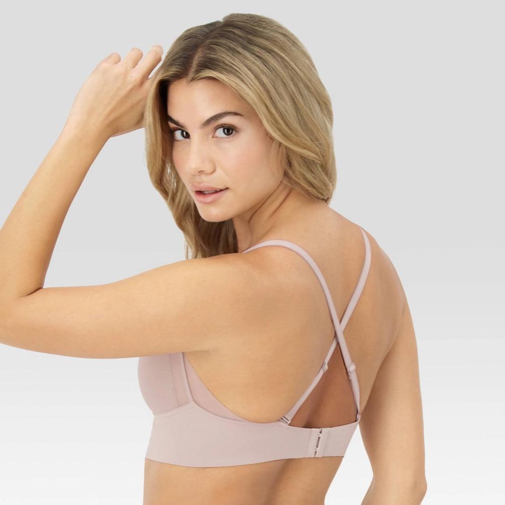 Maidenform M Women's Mesh Trim Triangle Bralette MBT105 - Evening Blush XL: Lightly Lined, Adjustable Straps Product Image