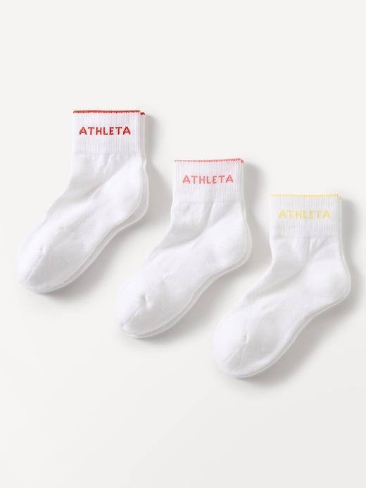 Athleta Everyday Quarter Crew Sock 3-Pack Product Image