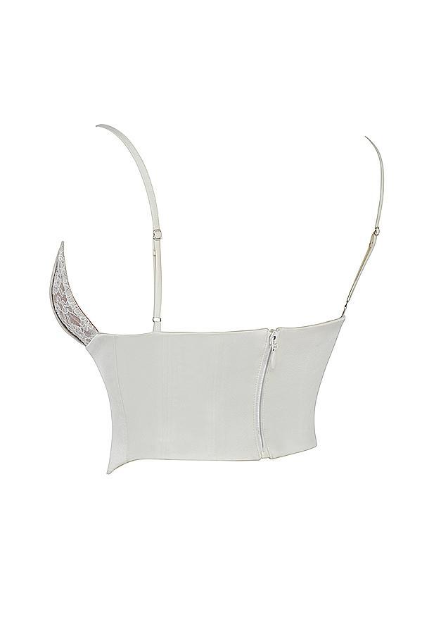 Emilee  ivory satin and lace corset - sale Product Image