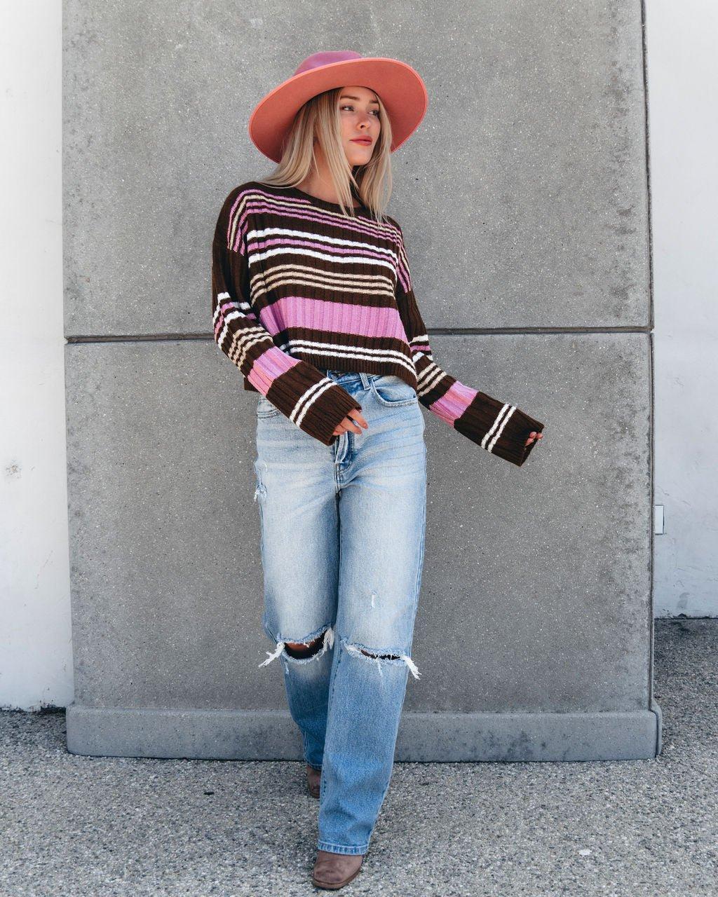 Daniella Multi Striped Sweater - FINAL SALE Product Image