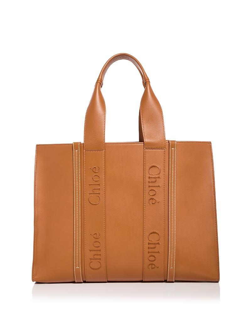 Woody Large Tote Bag in Leather Product Image