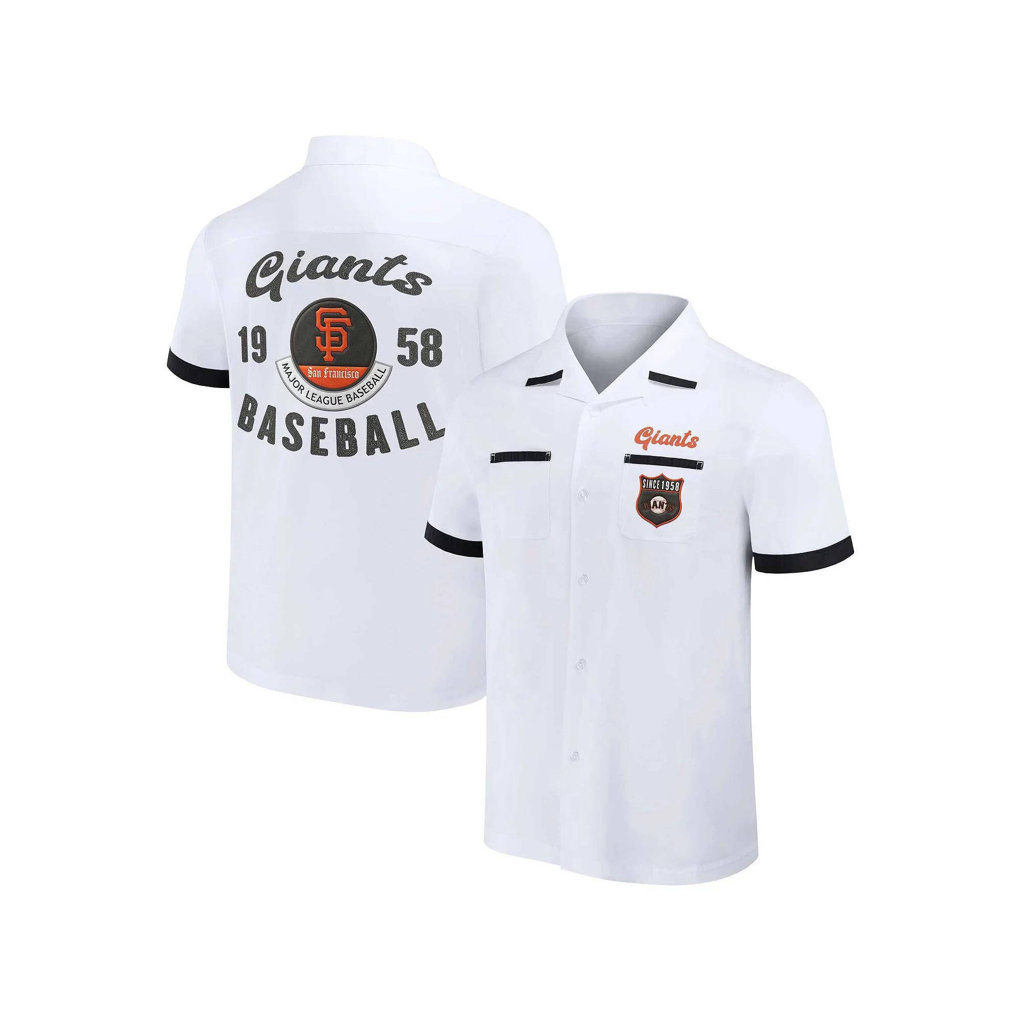 Men's Darius Rucker Collection by Fanatics  White San Francisco Giants Bowling Button-Up Shirt, Size: Large Product Image
