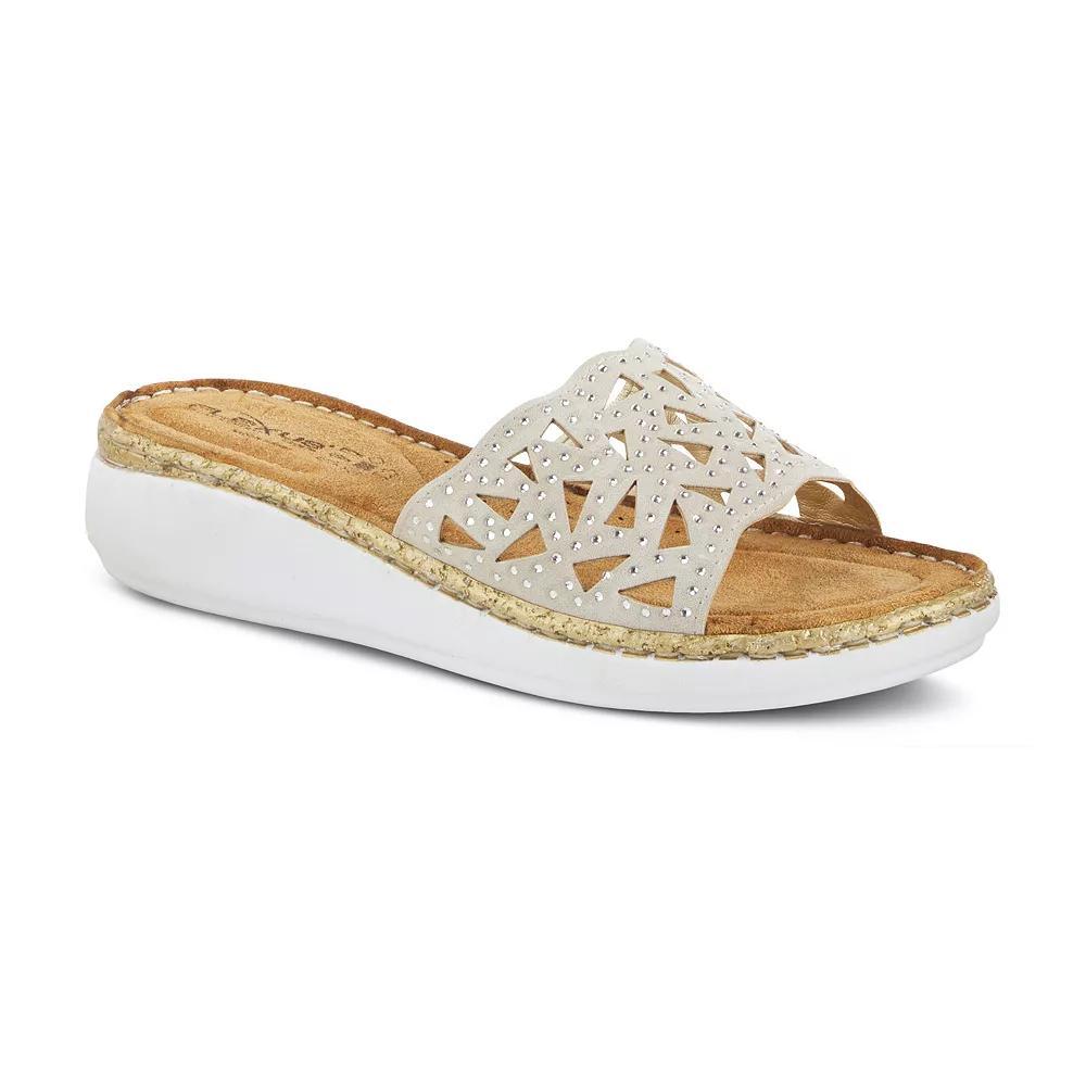 Flexus by Spring Step Windom Women's Rhinestone Slide Sandals, Size: 41, Beige Product Image