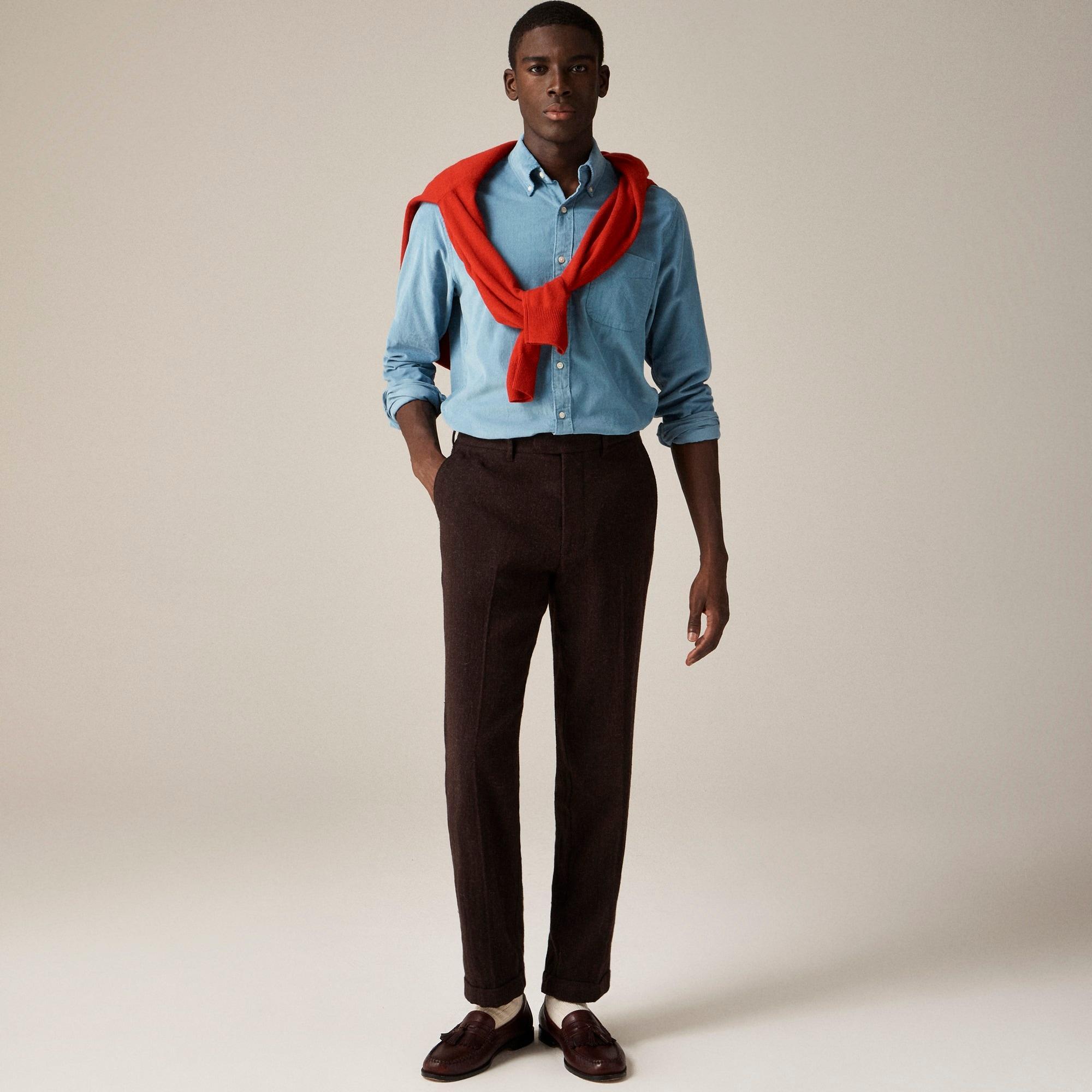 Classic creased trouser in Japanese wool blend Product Image