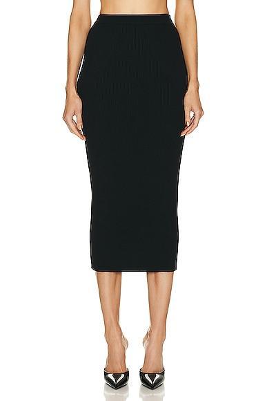 Alexander McQueen High Waisted Pencil Midi Skirt Black. (also in ). Product Image