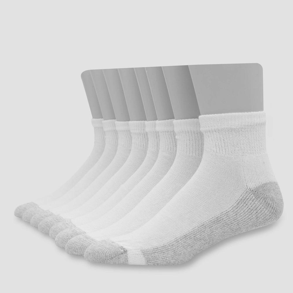 Hanes Mens Ankle Socks with FreshIQ 8pk 6-12: Moisture Wicking, Reinforced Heel & Toe Product Image