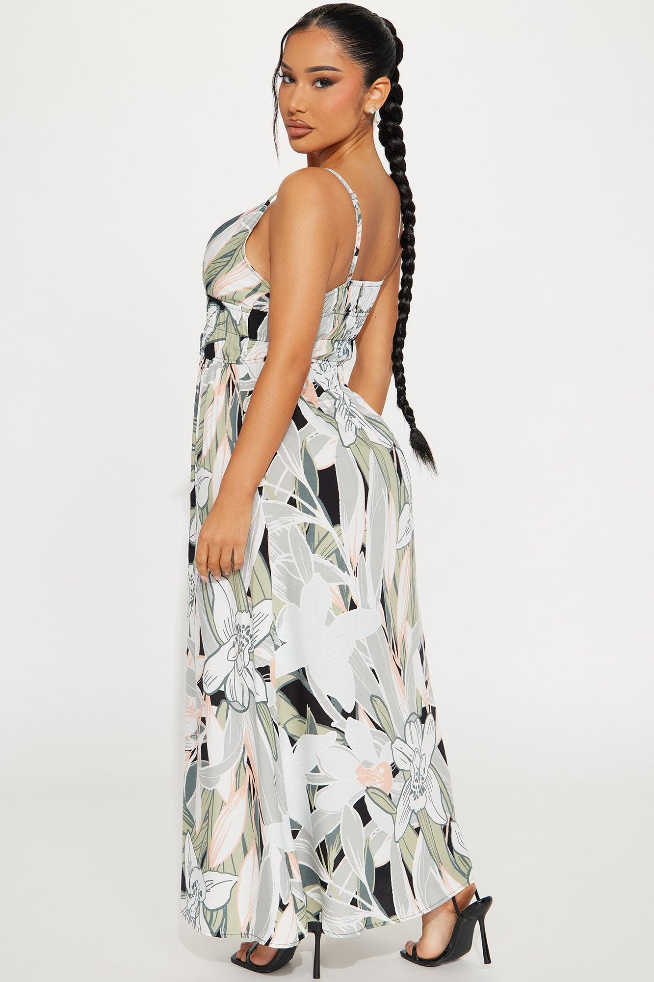 Leora Orchid Maxi Dress - Sage/combo Product Image