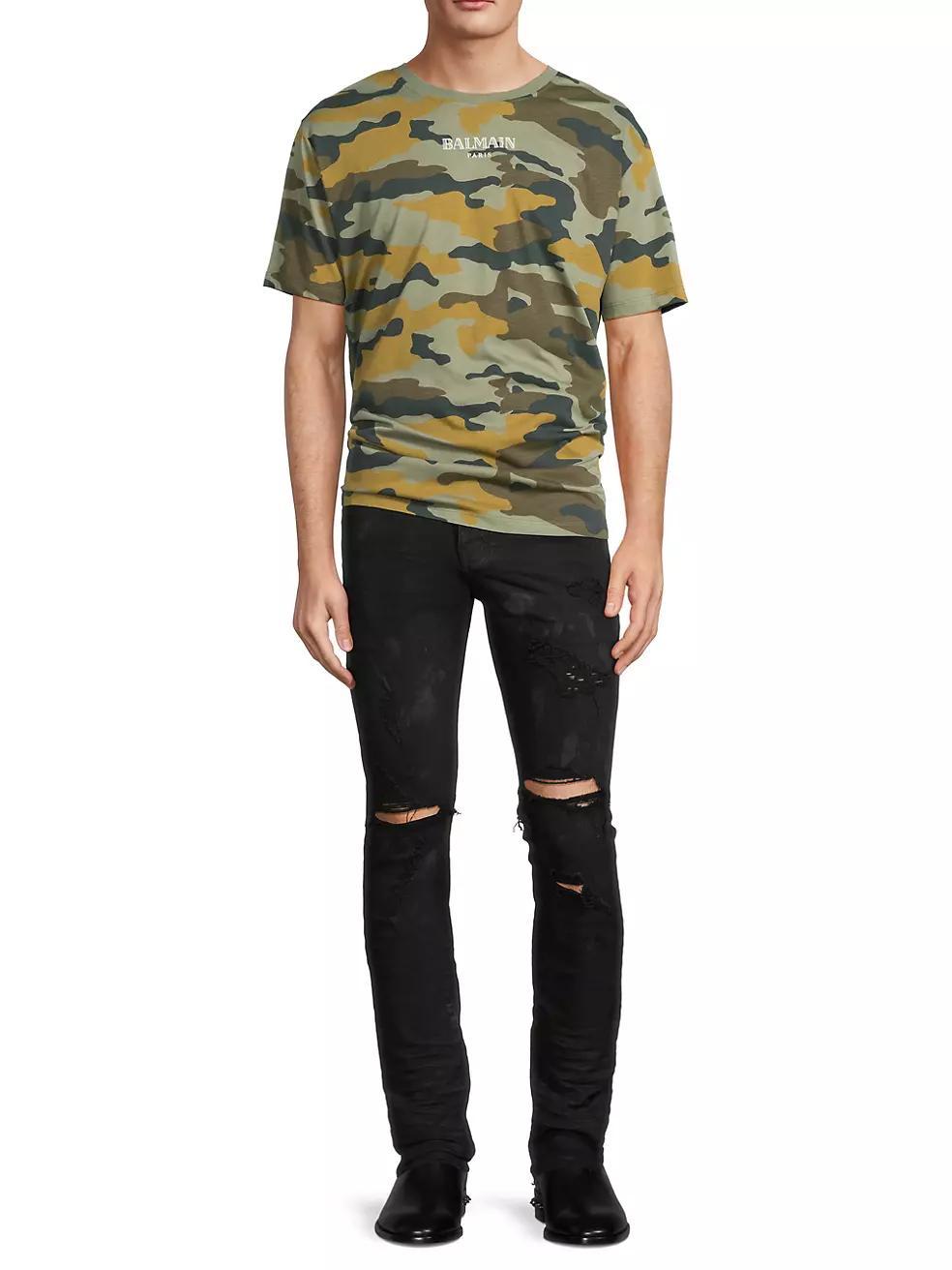 Logo Camouflage Cotton T-Shirt Product Image