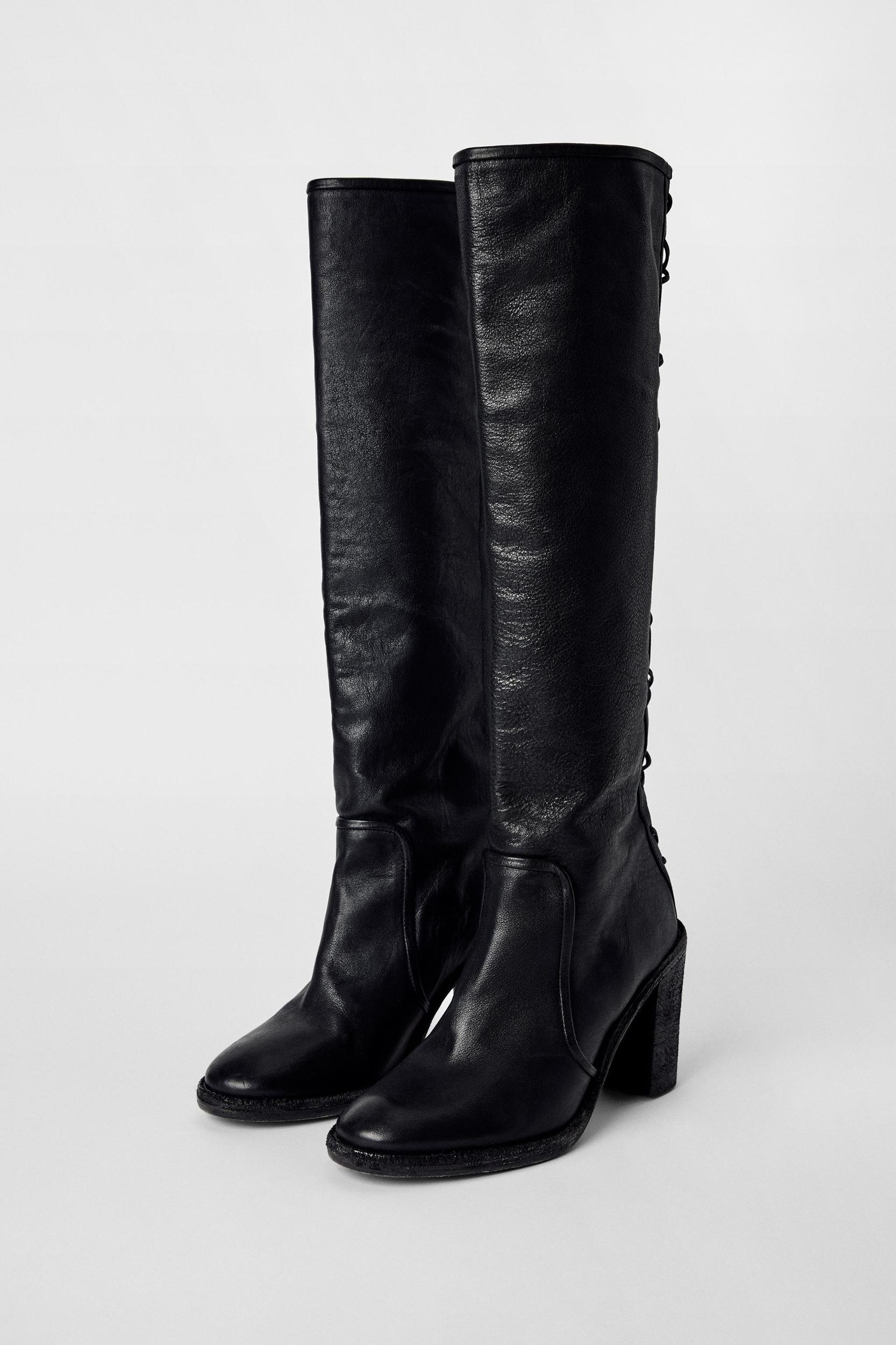 LEATHER LACE-UP BOOTS KATE MOSS X ZARA Product Image