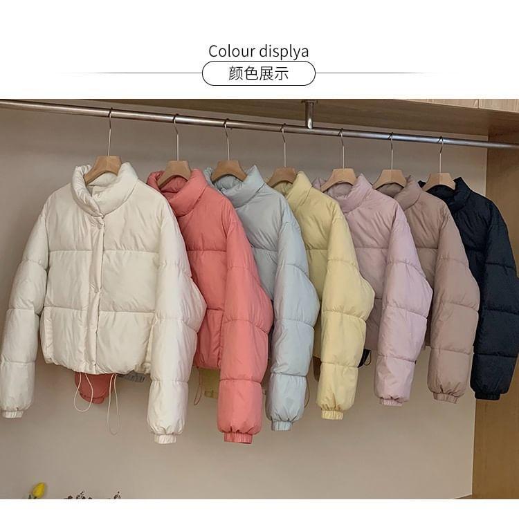 Plain Padded Button-Up Jacket Product Image