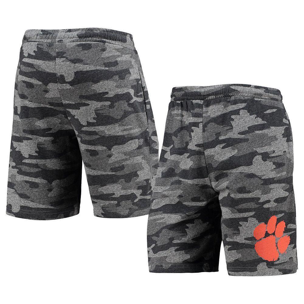 Men's Concepts Sport Charcoal/Gray Clemson Tigers Camo Backup Terry Jam Lounge Shorts, Size: Large Product Image