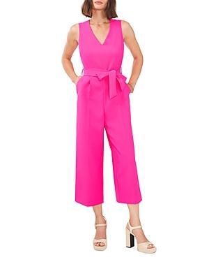 Vince Camuto Belted V Neck Jumpsuit Product Image